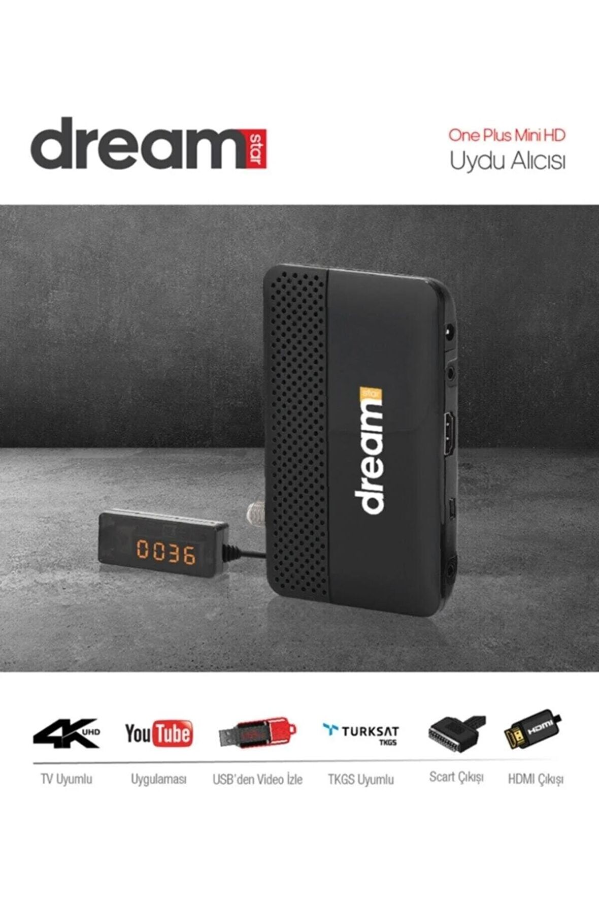 One-plus Mini Hd Uydu Alıcısı Cihazı (hdmı'lı) Tkgs'li