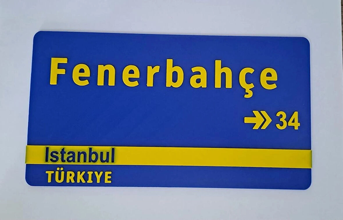 Fenerbahçe Tasarımlı duvar süsü,plastik,24 cm