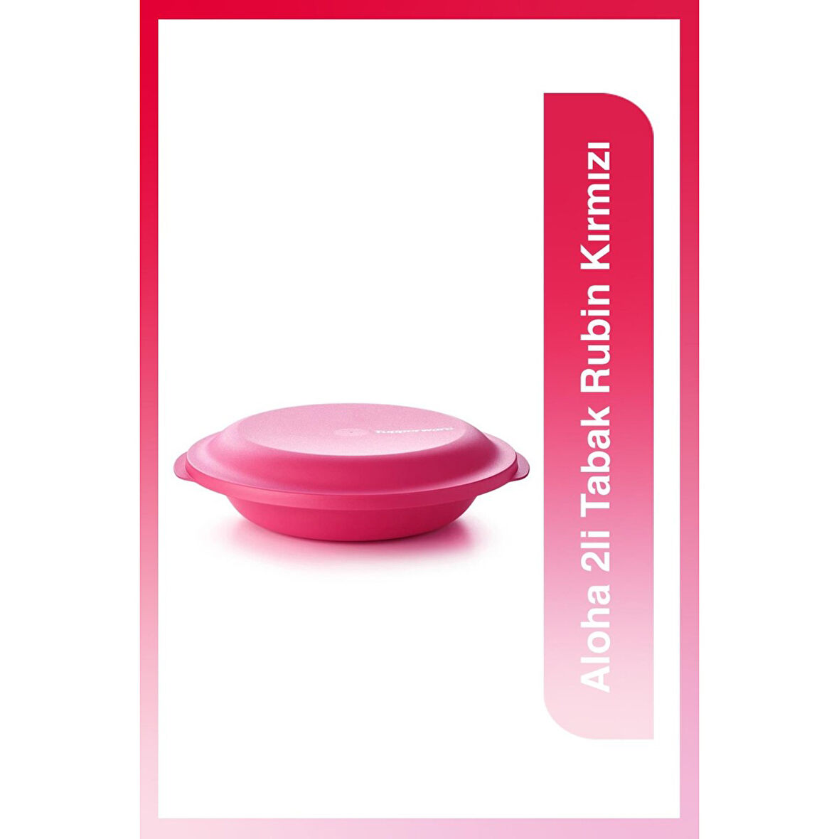 Tupperware Aloha 2 li Tabak Rubin Kırmızı