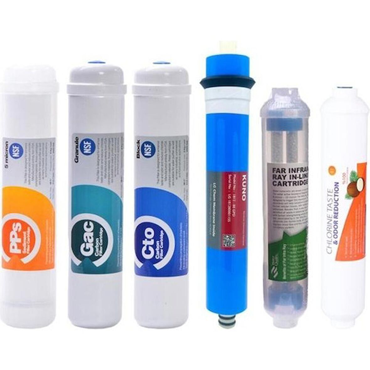 Sulook Kapalı Kasa Su Arıtma Cihazı 6 Lı Inline Filtresi Seti 6 Aşamalı Lg & Kuno Membran