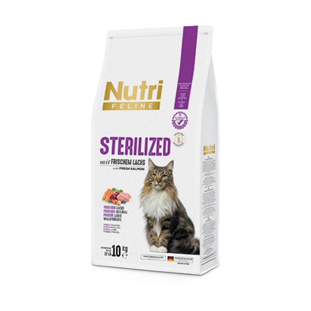 Nutri Feline Sterilized Somon Etli 10Kg  Kedi Maması