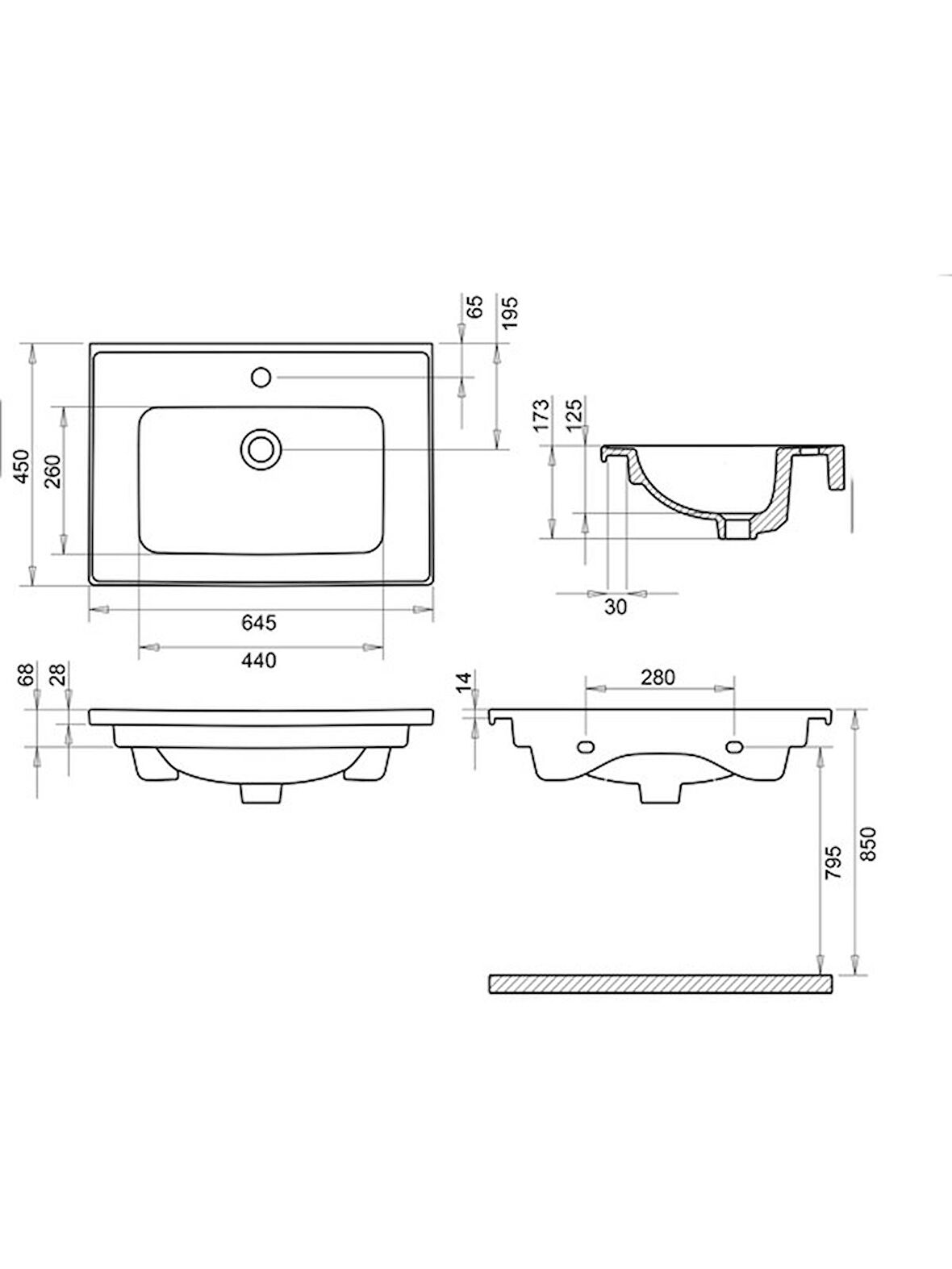 Turavit Bella Etejerli Lavabo 65  cm