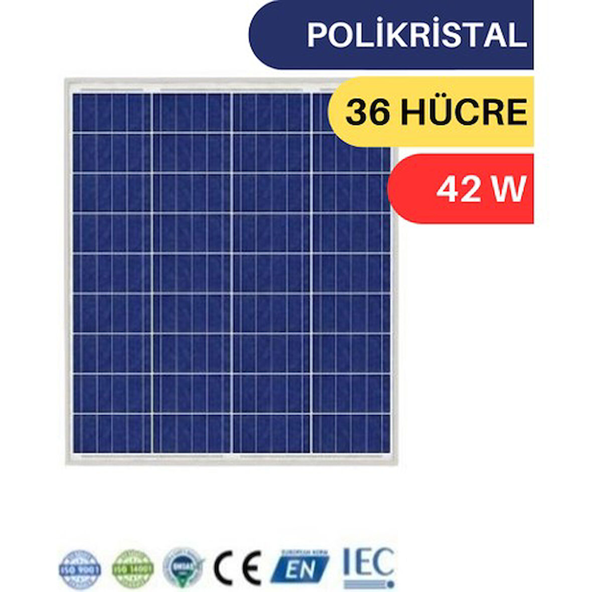 Lexron 42W Polykristal Güneş Paneli