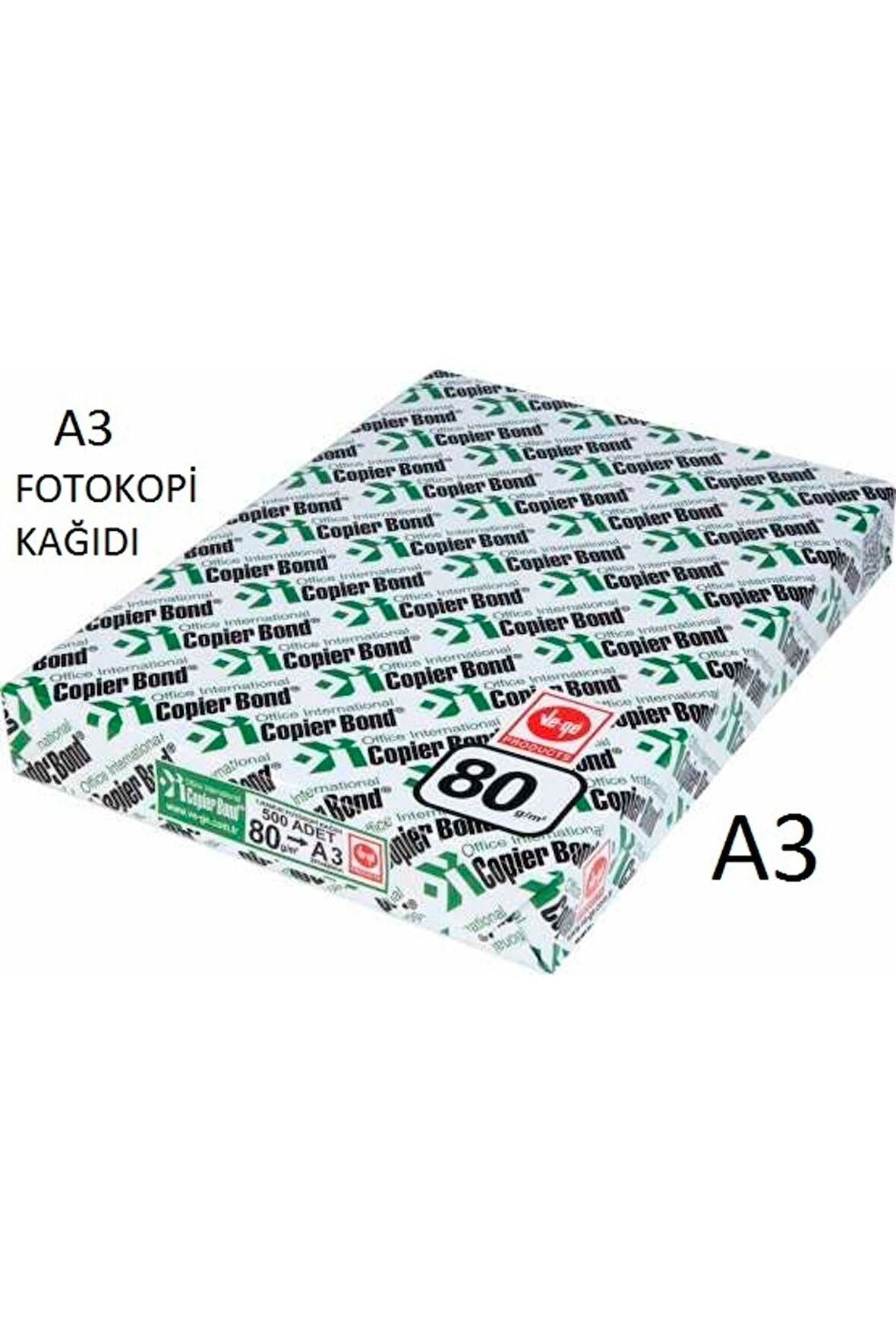 Copier bond A3 80 gr 500 Adet ( 1 Paket) Fotokopi Kağıdıı