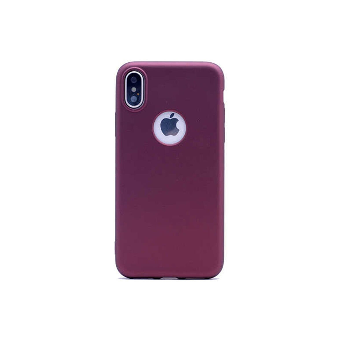 Teleplus Apple iPhone Xs Max Kılıf Premier Esnek Lüx Silikon Mürdüm
