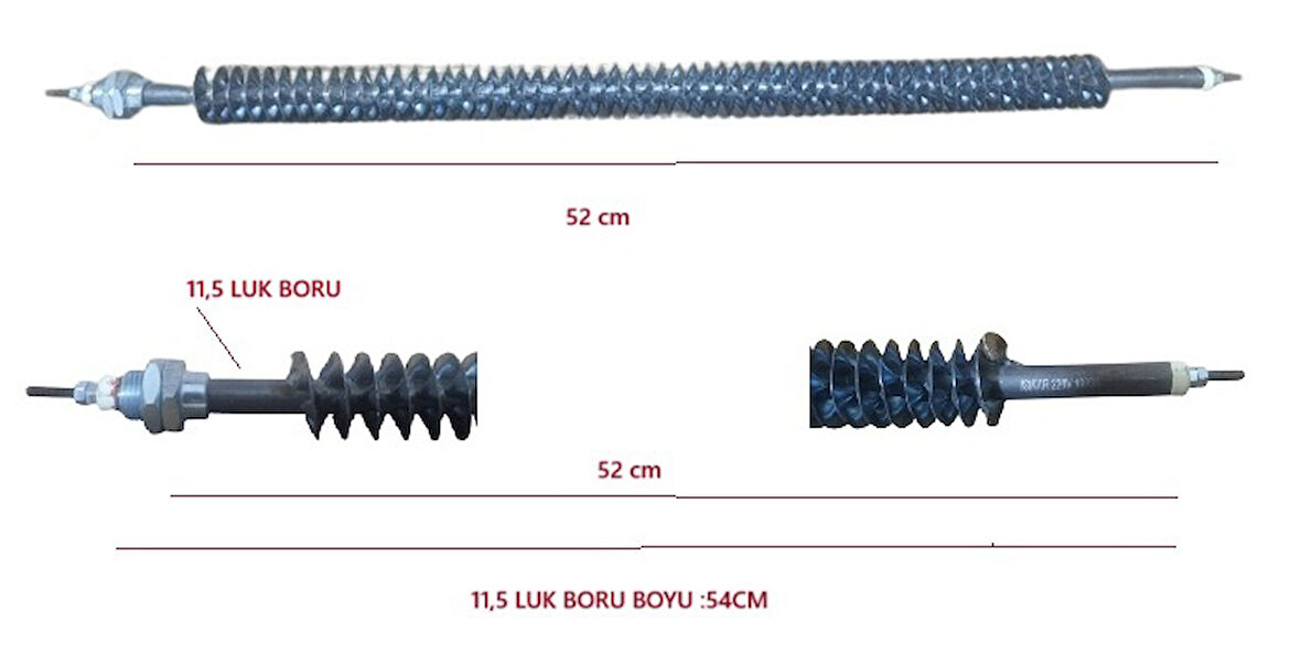 SERPANTİN REZİSTANS DÜZ 52CM Q:11,5 1000W (DEMİRE DEMİR)