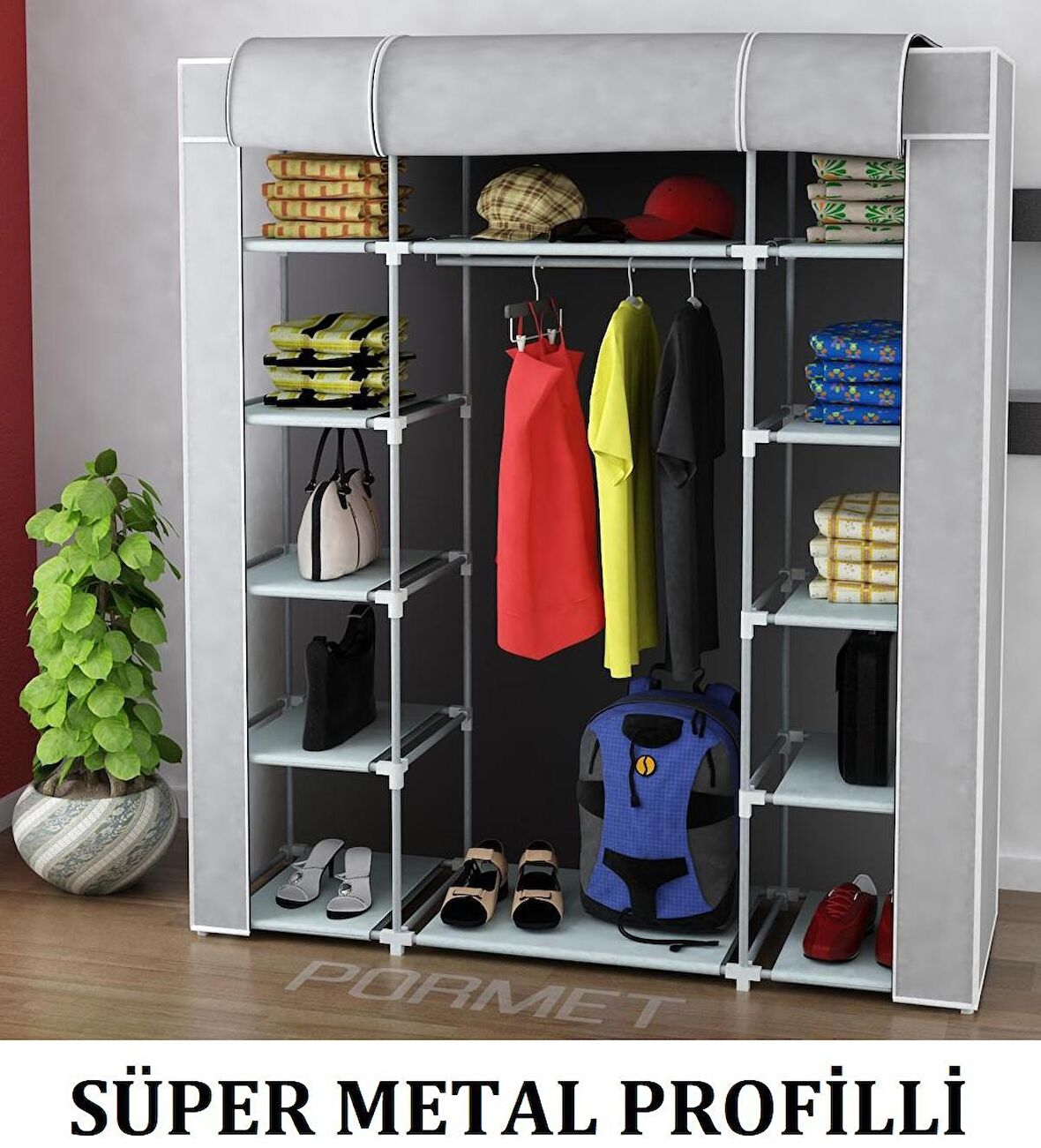 BEZ DOLAP SÜPER METAL PROFİLLİ ÇYR GRİ RENK