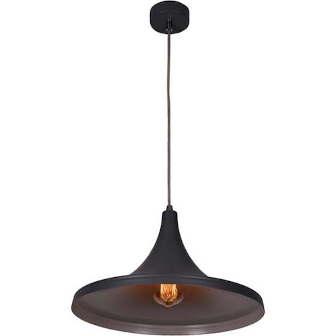 Mylight Metal Sarkıt Cam Avize Siyah