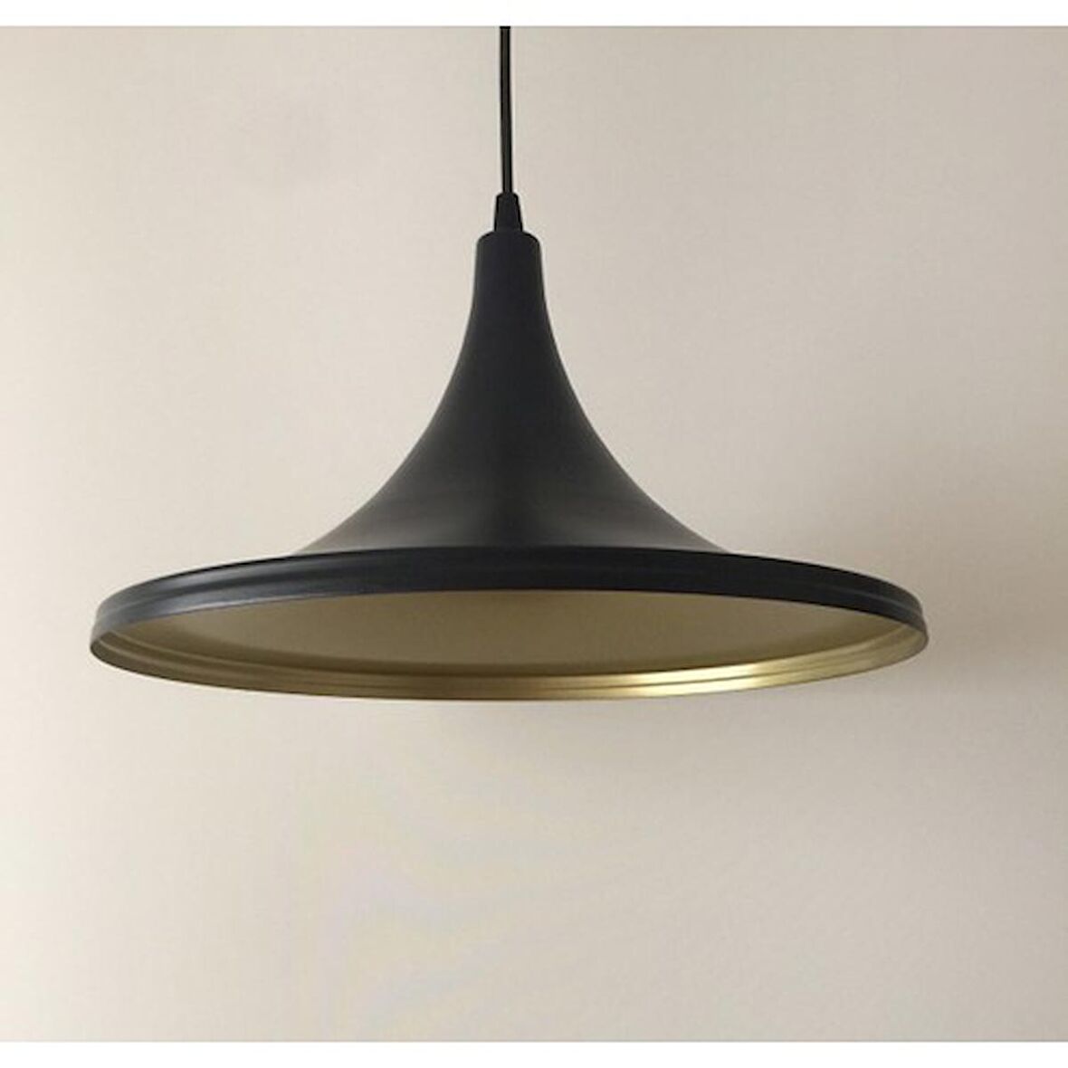 Mylight Metal Sarkıt Siyah Içi Sarı Retro Sarkıt