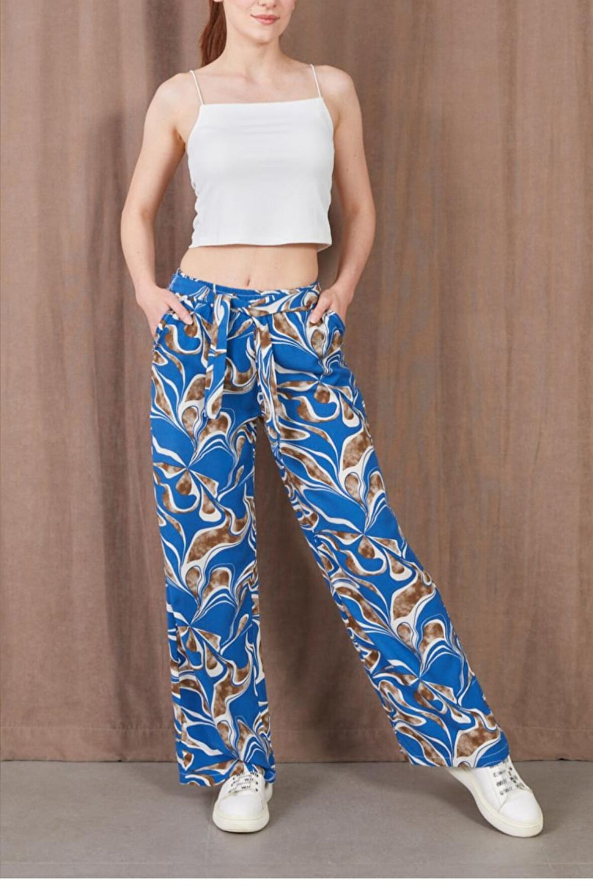 KADIN DESENLİ VİSKON PANTOLON