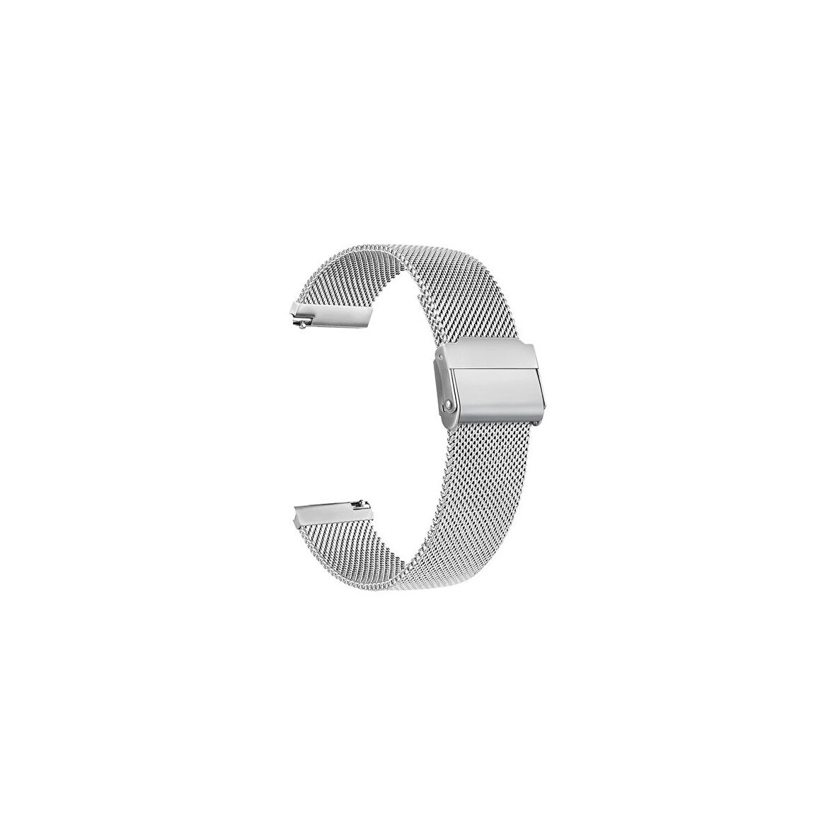 Garmin Forerunner 965 010-02809-10 Kordon Çıtçıtlı Hasır Metal Örgülü KRD45 Gümüş