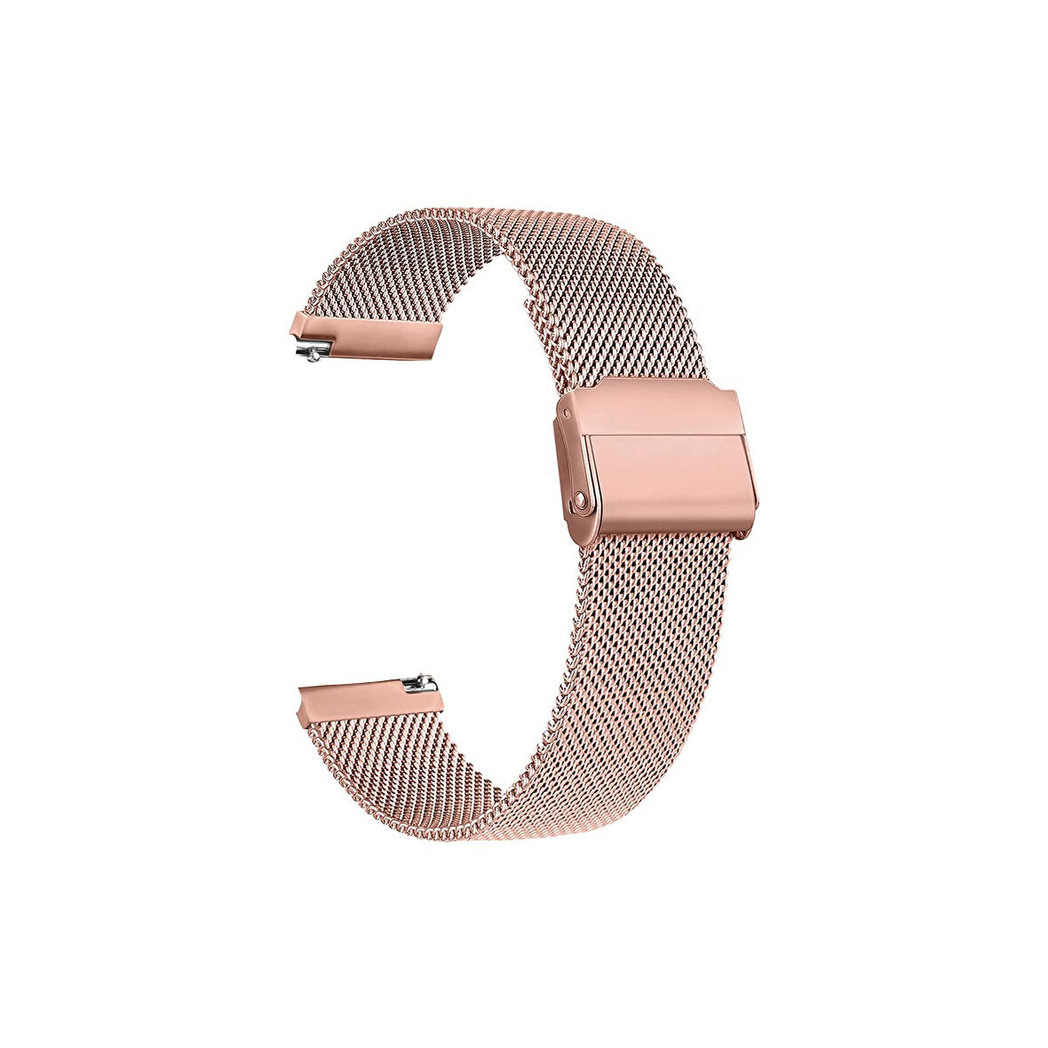 Xiaomi Mi Watch Revolve Kordon Çıtçıtlı Hasır Metal Örgülü KRD45 Bronz