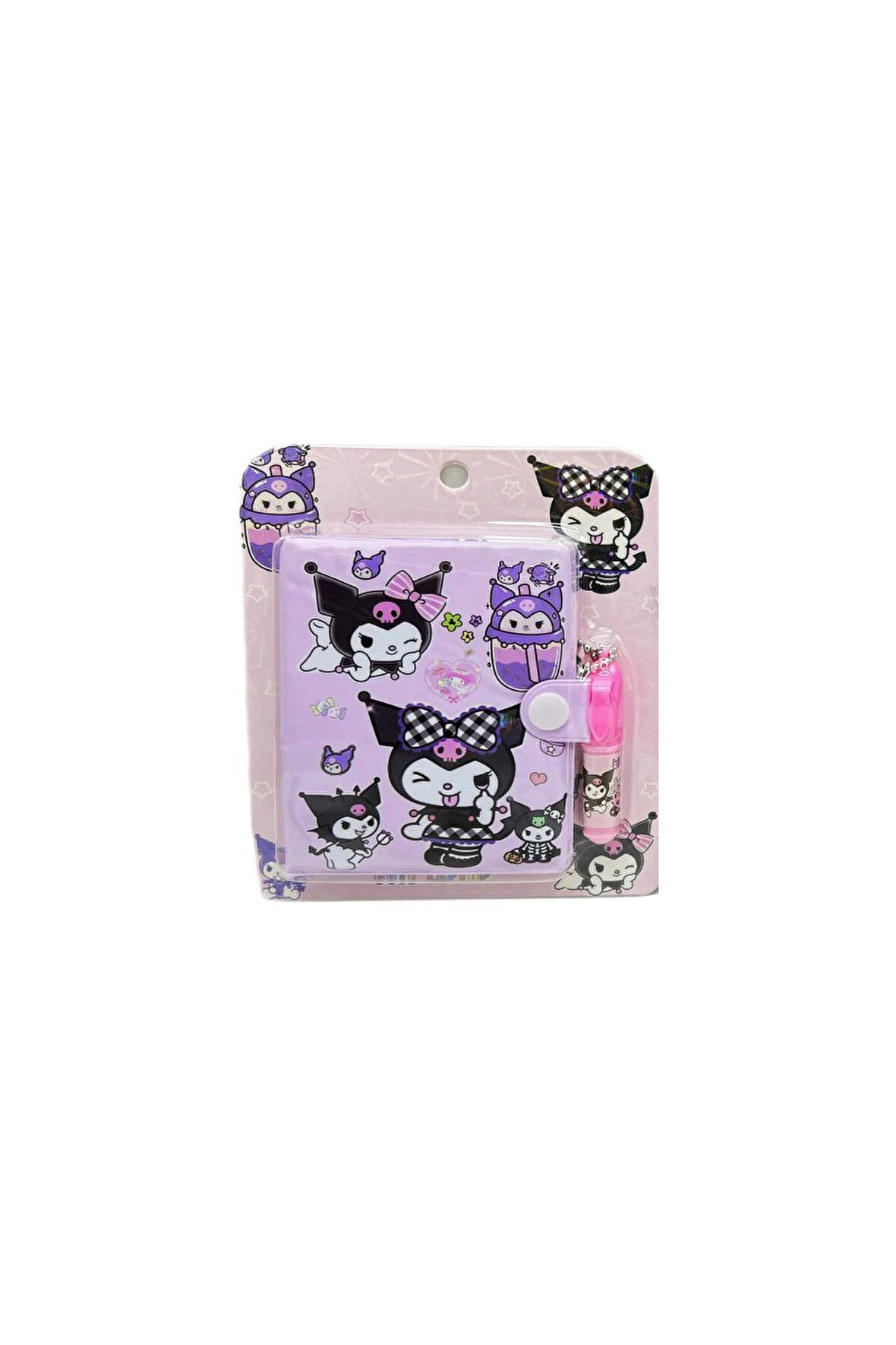 Ma Kabartmalı Defter Kalemli Set A7 Kuromi  - Pembe