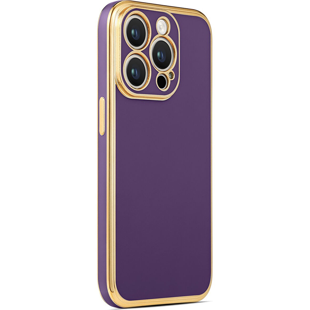 Teleplus Apple iPhone 14 Pro Max Kılıf Bark Lazer Silikon Derin Mor