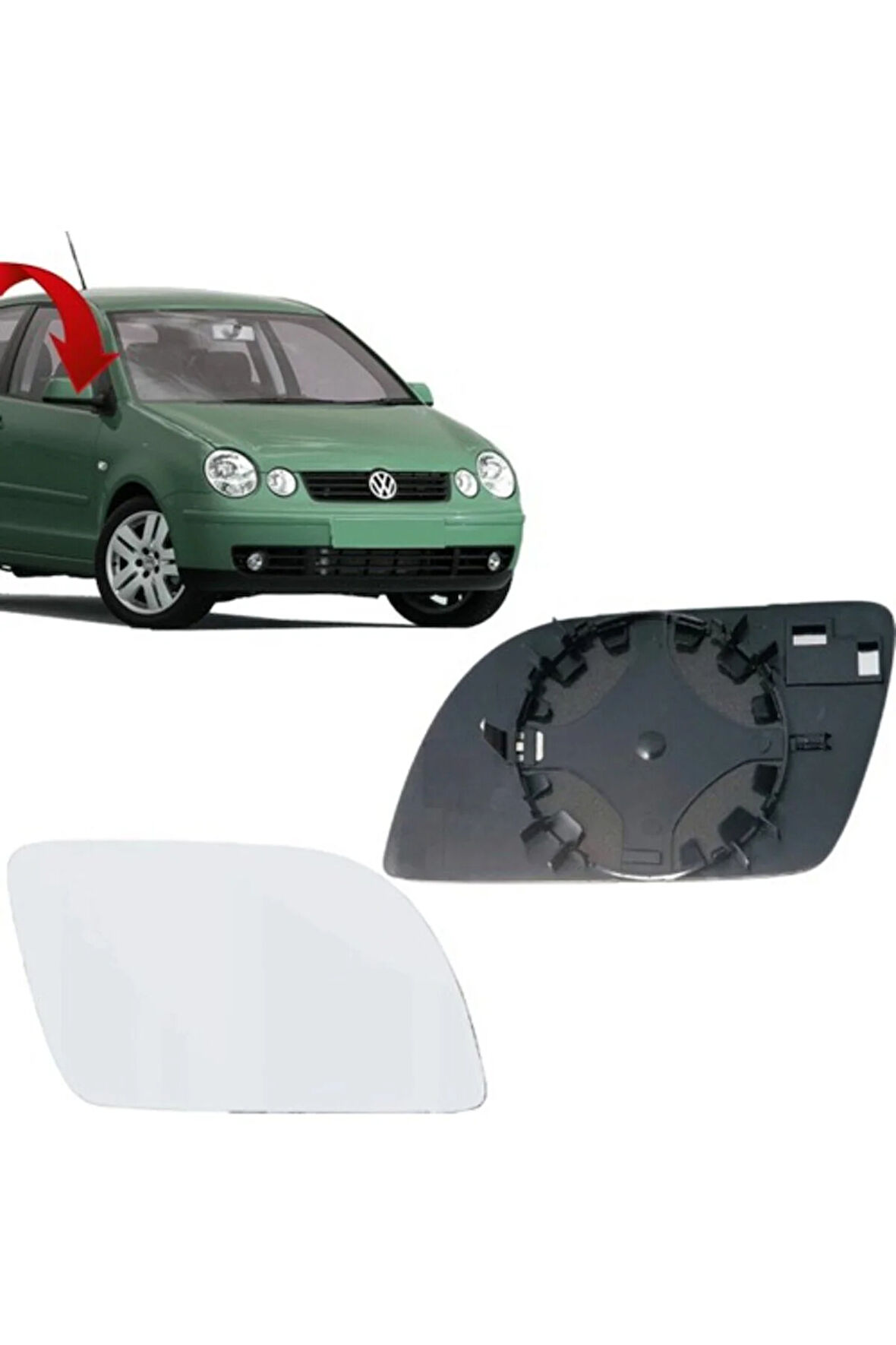 Vw Polo Sağ Ayna Camı 2002-2004 6Q0857522C