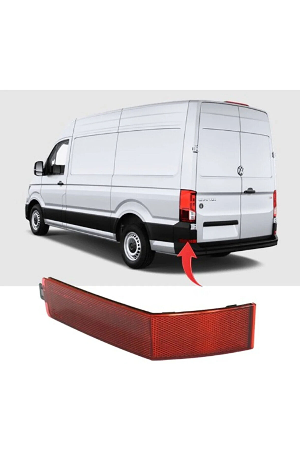 Vw Crafter Sol Arka Tampon Reflektörü 2017 Sonrası 7C0945105