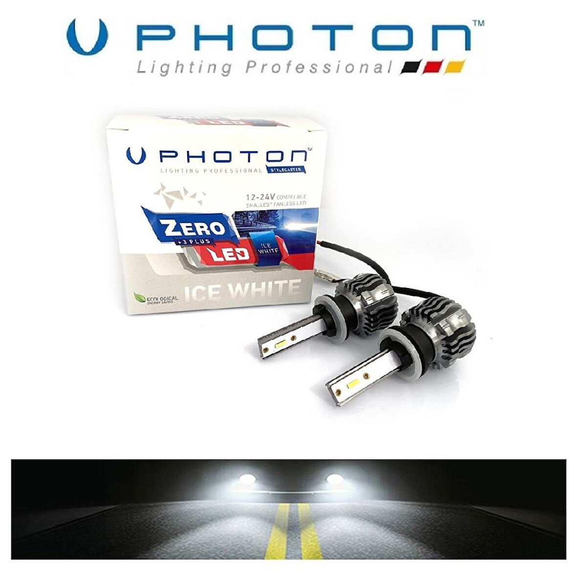 H27 LED Xenon Oto Ampul Zero Fansız Beyaz