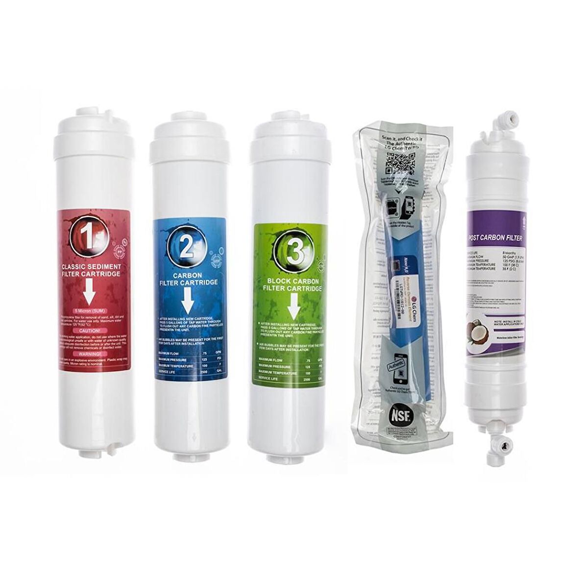 Kapalı Kasa Su Arıtma Cihazları Için Inlıne 5'li Filtre Takım