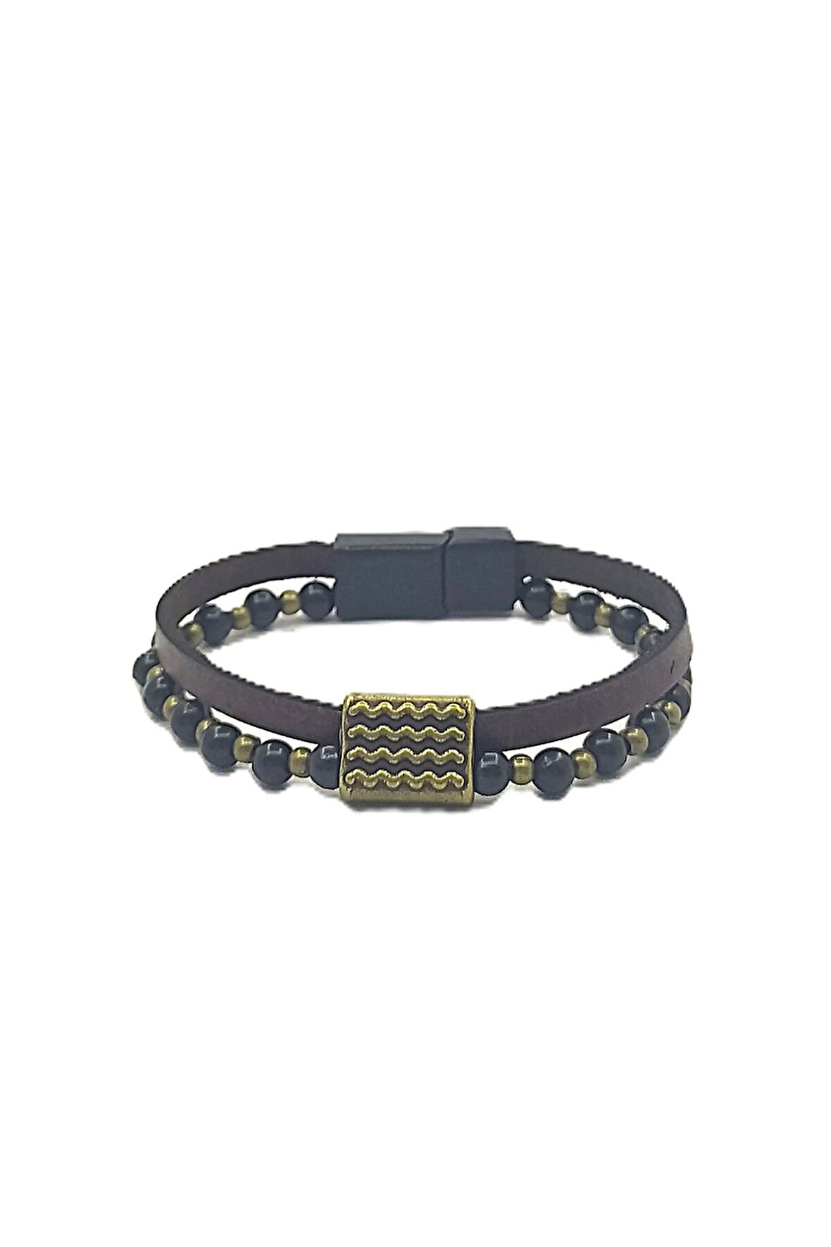 UNİSEX MIKNATIS KİLİTLİ DERİ  BİLEKLİK