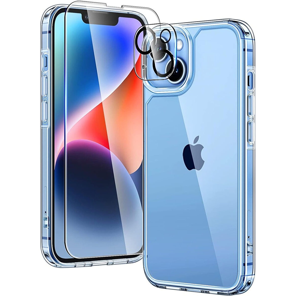 Teleplus Apple iPhone 15 Kılıf Arclyc Coss Tpu Kapak + Nano Ekran Koruyucu + Kamera Koruyucu