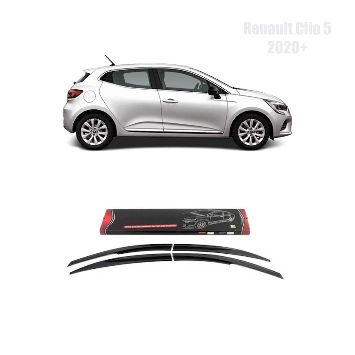Renault Clio 5 Mugen Cam Rüzgarlığı 2019 sonrası 4'lü Sunplex