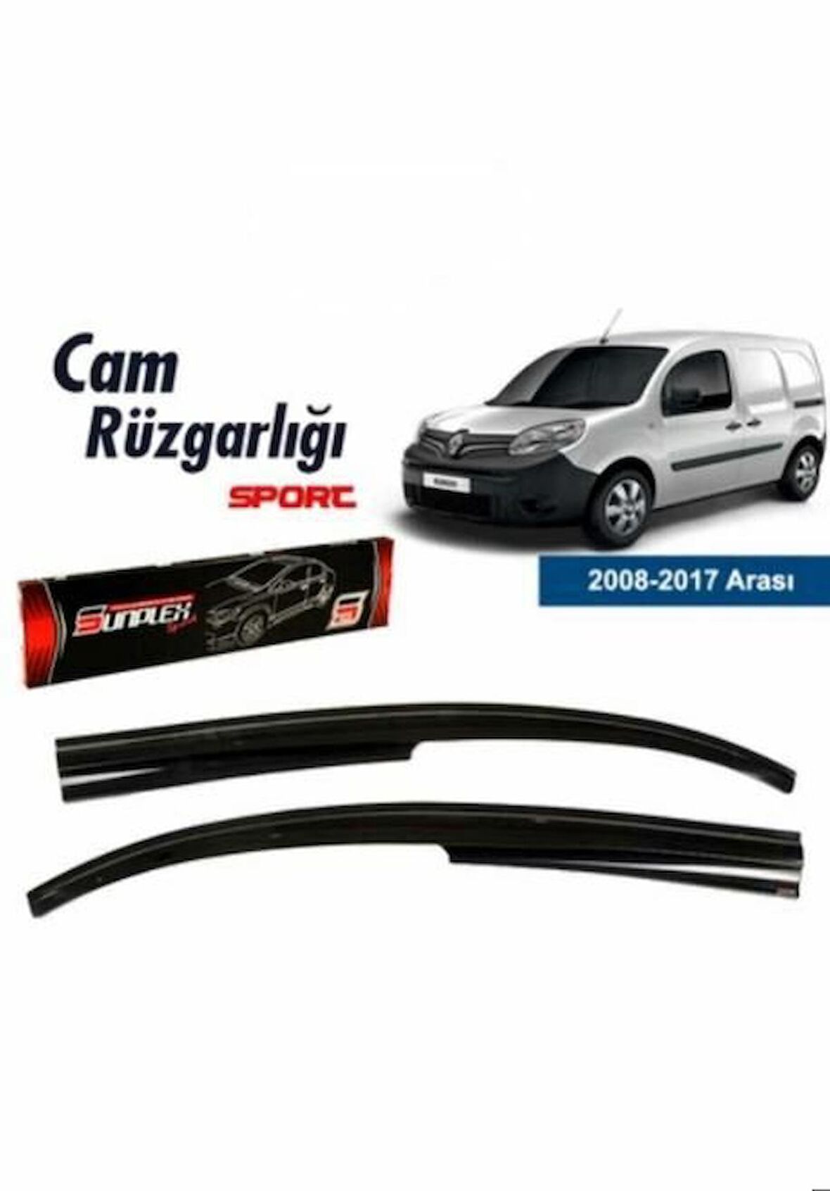 Renault Kango 2 Mugen Cam Rüzgarlığı 2007-2014 arası 2'li Sunplex