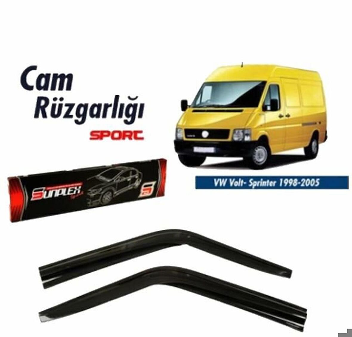 Vw Volt Mugen Cam Rüzgarlığı 1998-2007 arası 2'li Sunplex