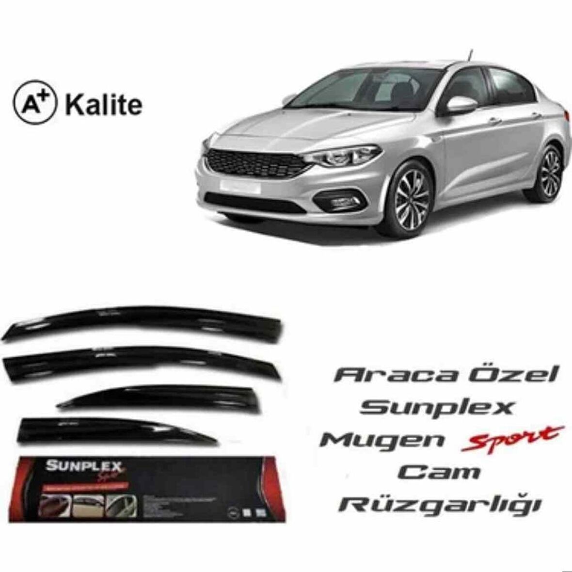 Fiat Egea Mugen Cam Rüzgarlığı 2016 sonrası 4'lü Sunplex