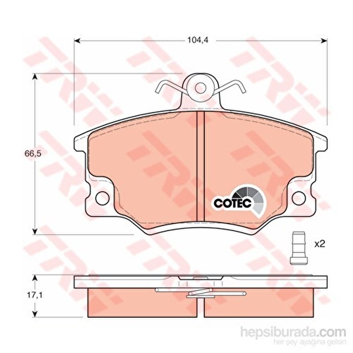 Trw - Fren Balatası Ön Tempra/Tipo Ym - Trw Gdb458