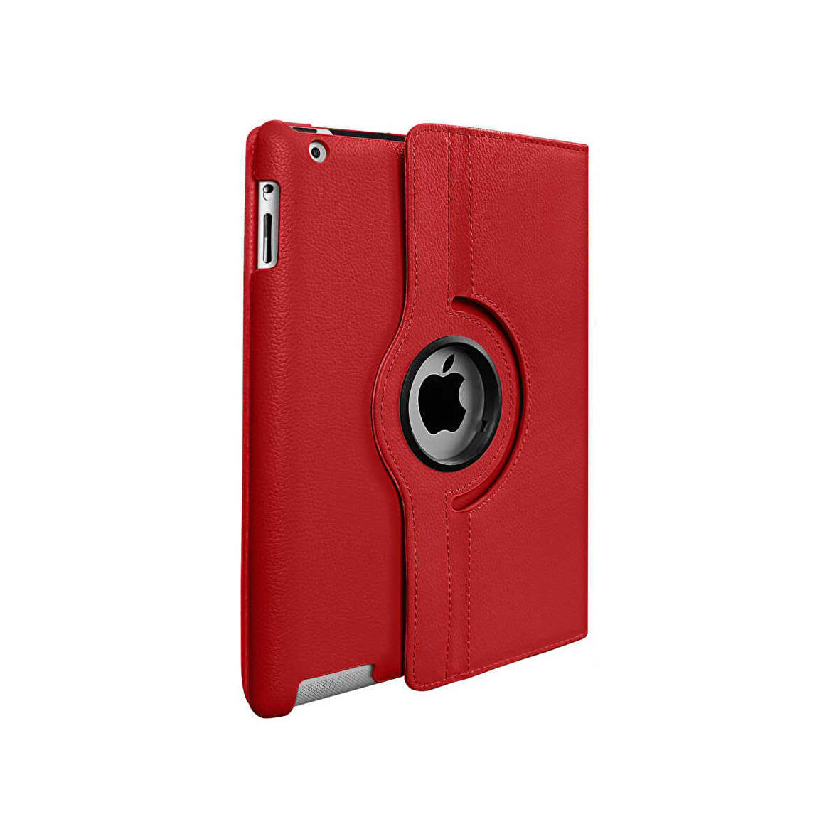 Teleplus iPad Mini 2 3 Kılıf Kapaklı Standlı 360 Dönerli Standlı Kapak Dn1 Kırmızı