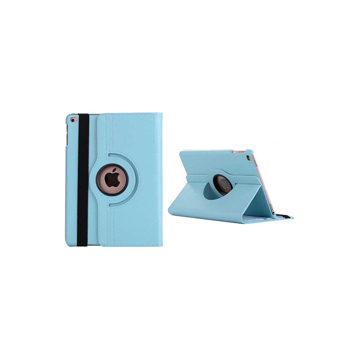 Teleplus iPad 10.2 2021 9.nesil Kılıf Kapaklı Standlı 360 Dönerli Standlı Kapak Dn2 Mavi