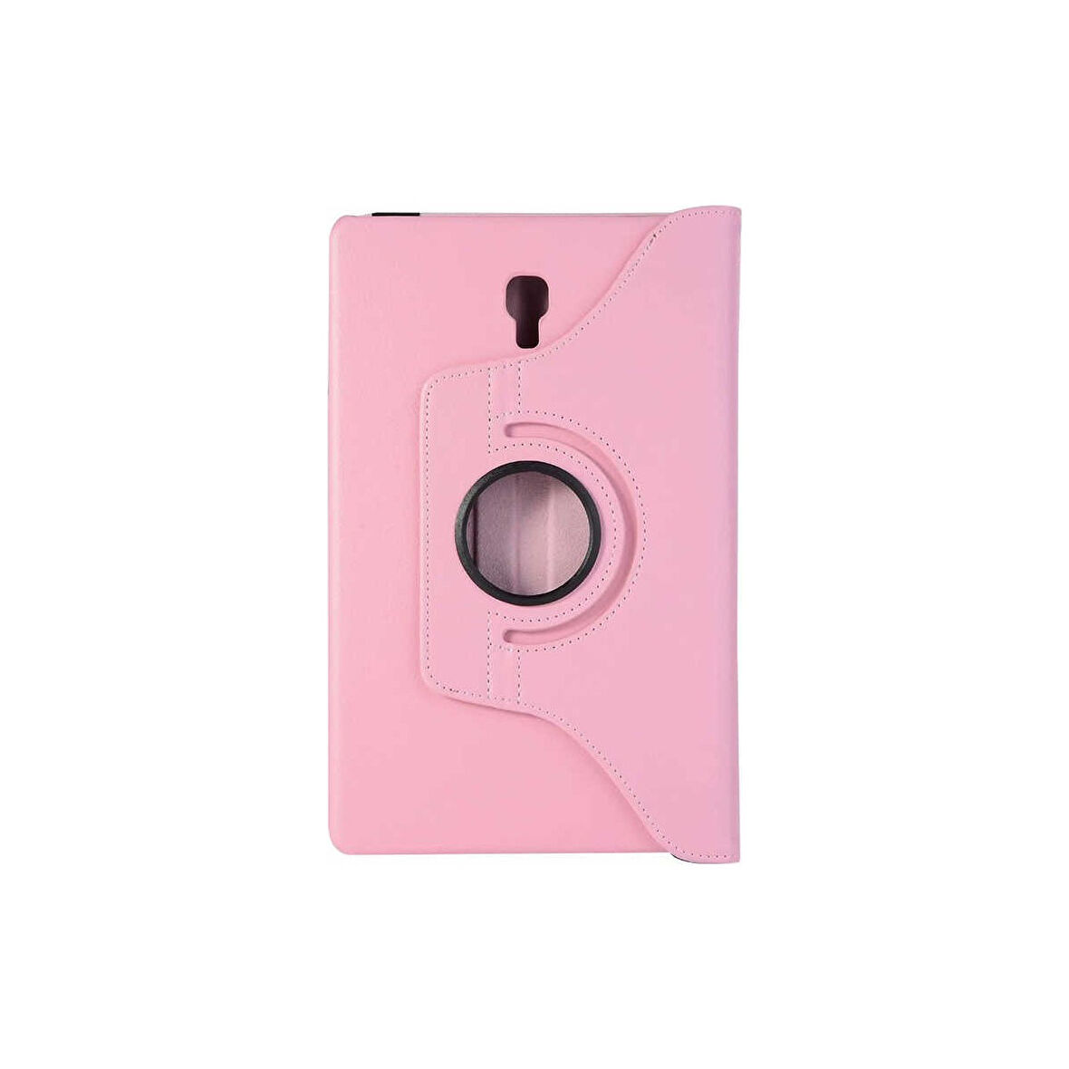Teleplus Samsung Galaxy Tab A T590 Kılıf Kapaklı Standlı 360 Dönerli Standlı Kapak Dn2 Pembe