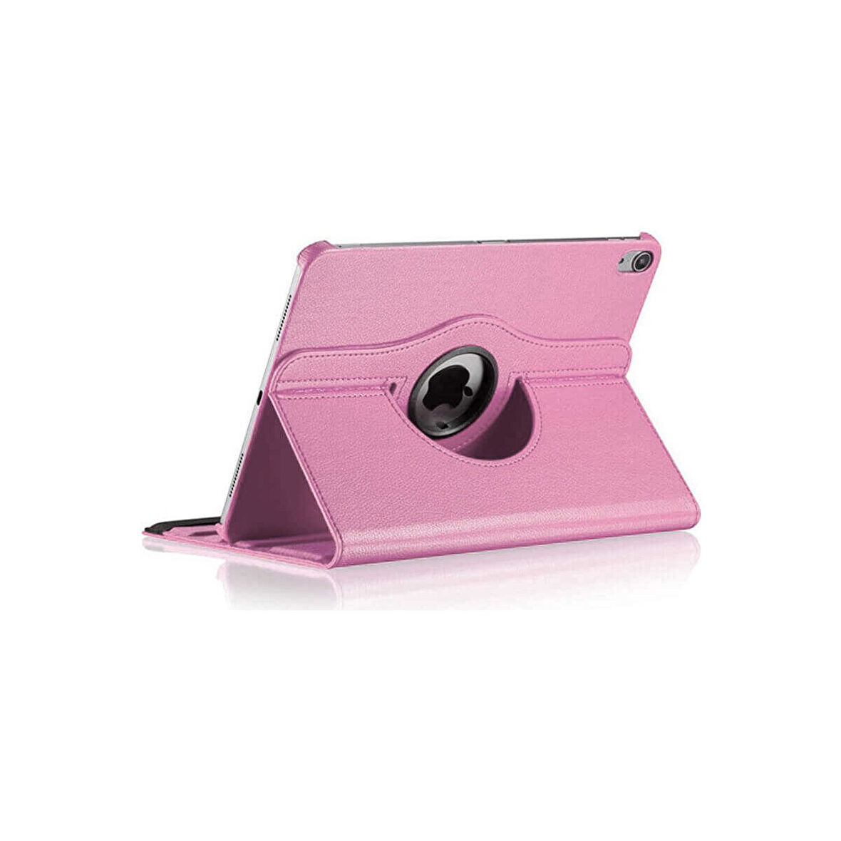 Teleplus iPad Pro 12.9 2018 3.nesil Kılıf Kapaklı Standlı 360 Dönerli Standlı Kapak Dn3 Pembe