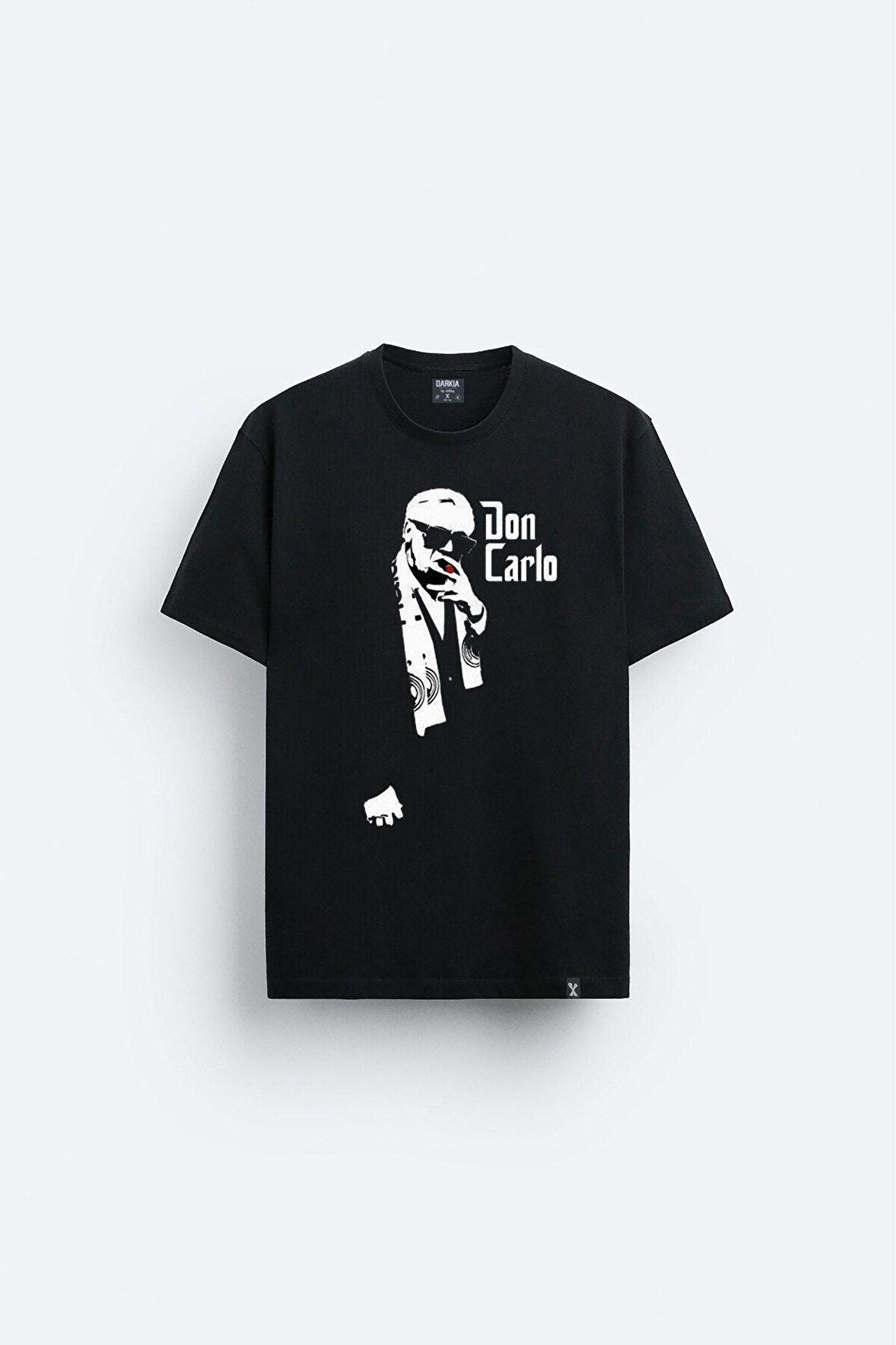 Carlo Ancelotti  Özel Tasarım Baskılı Siyah Tişört T-shirt