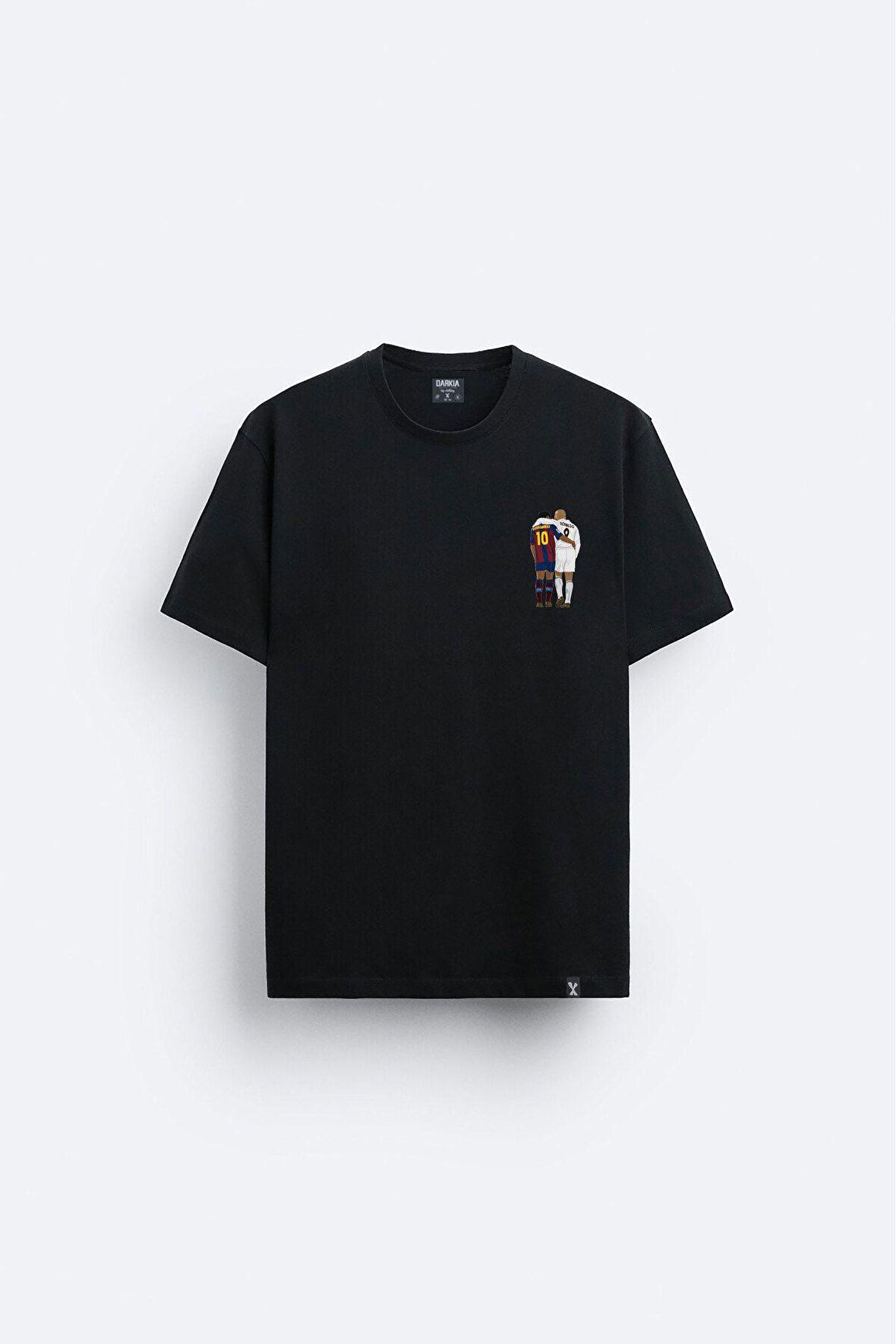 Ronaldinho Özel Tasarım Baskılı Siyah Tişört T-shirt