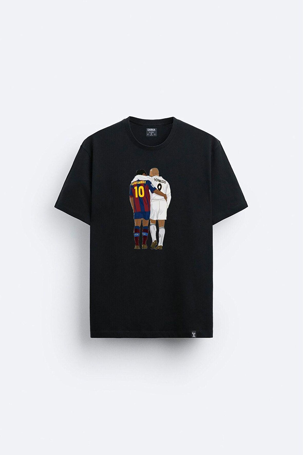 Ronaldo Nazario Ronaldinho Özel Tasarım Baskılı Siyah Tişört T-shirt
