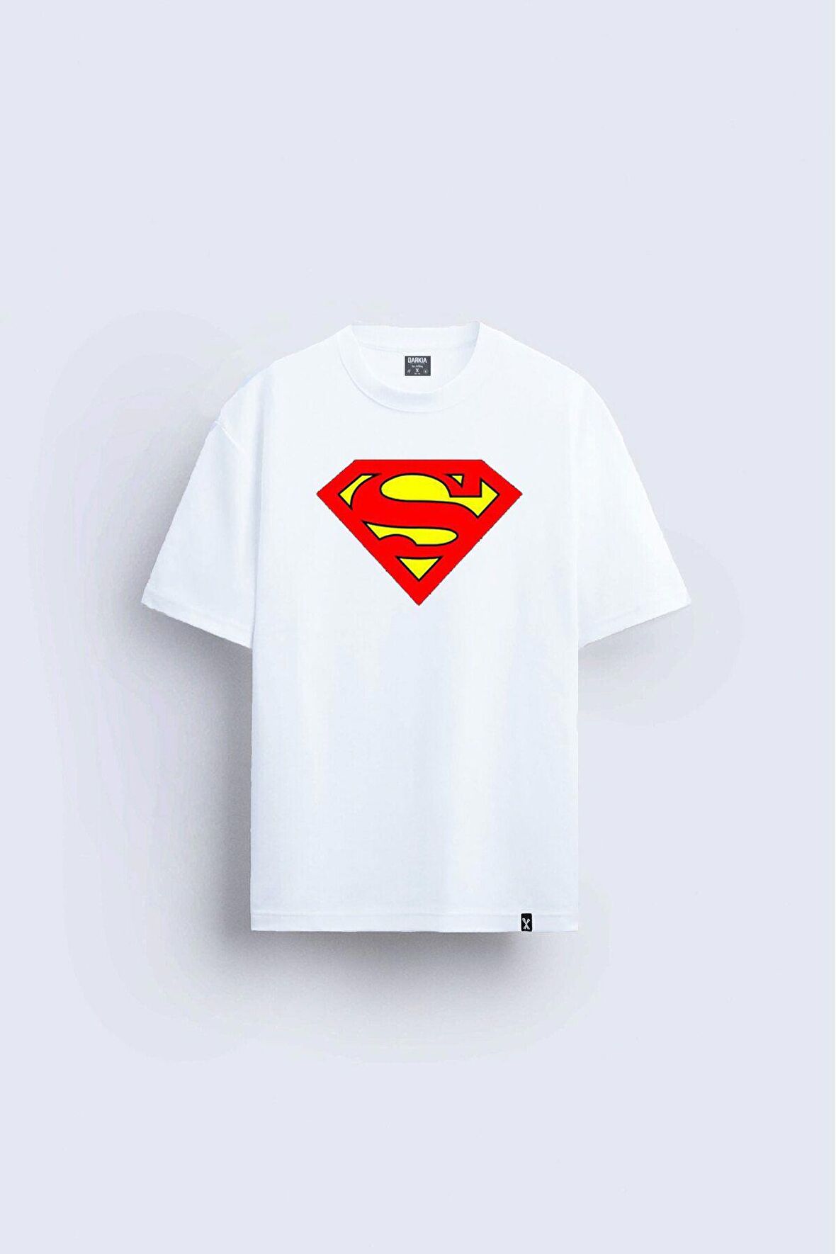 Süpermen Özel Tasarım Baskılı Beyaz Tişört T-shirt