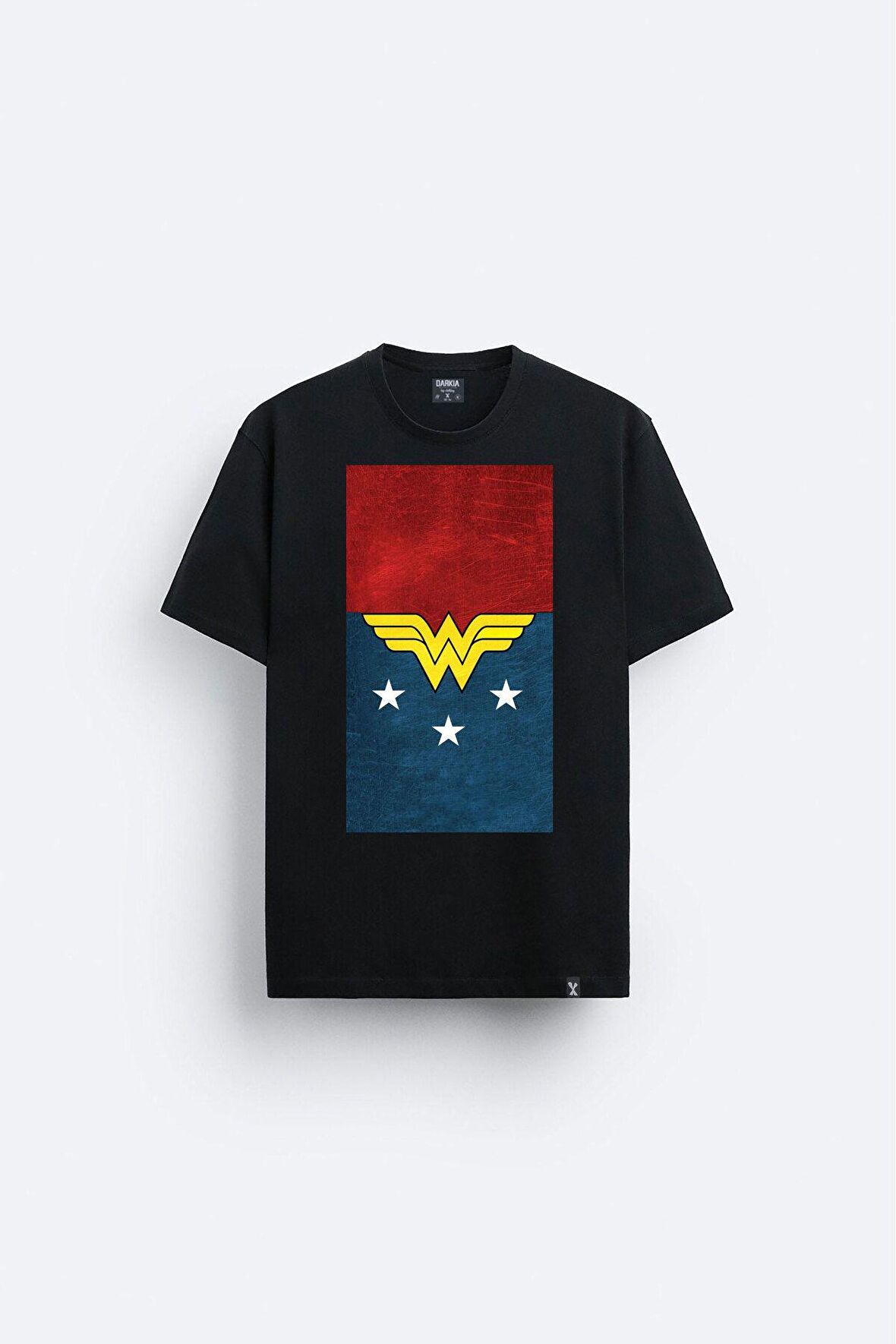 Wonder Woman Özel Tasarım Baskılı Siyah Tişört T-shirt