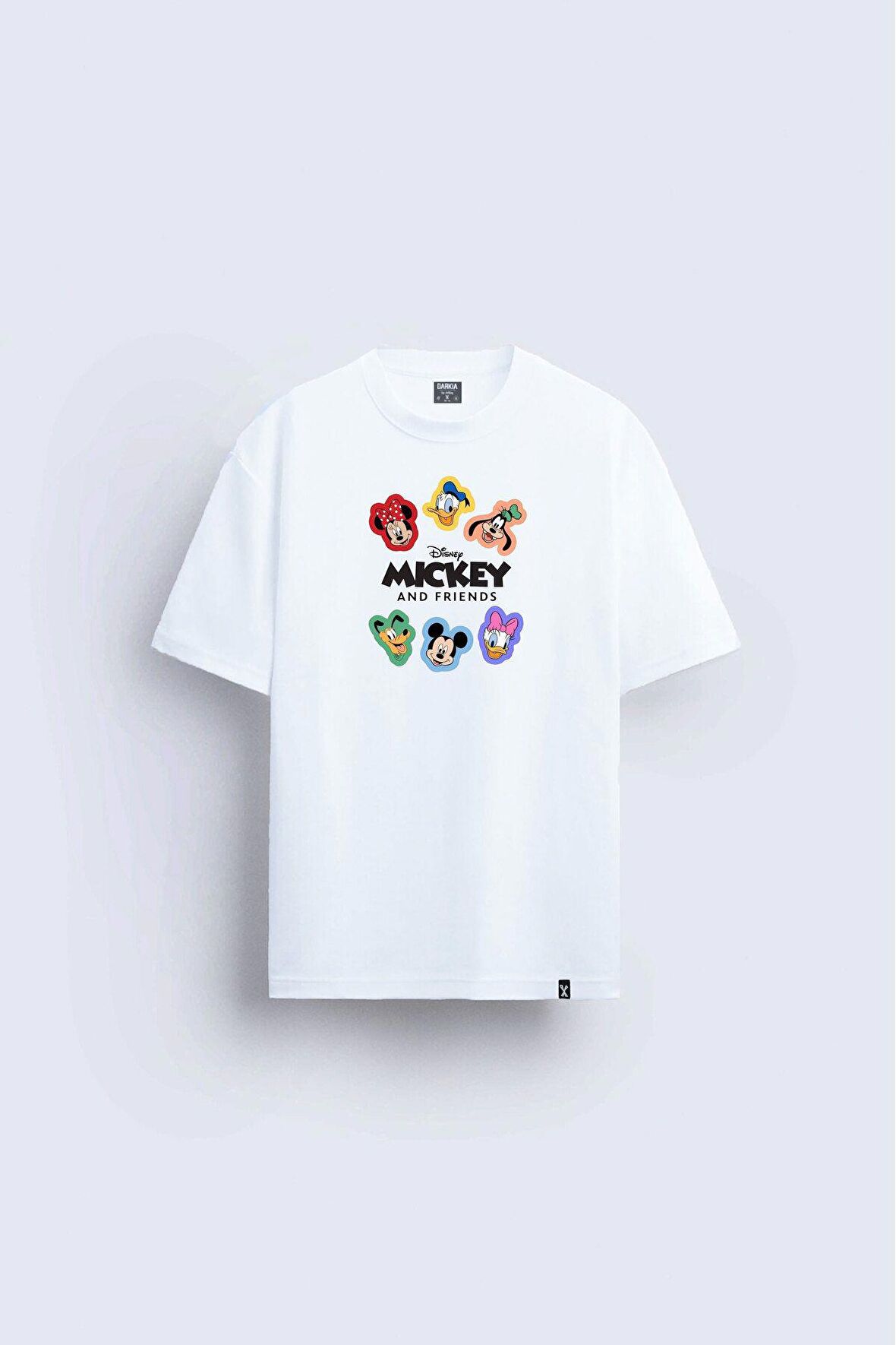 Miki Fare Mickey Mouse Özel Tasarım Baskılı Beyaz Tişört T-shirt