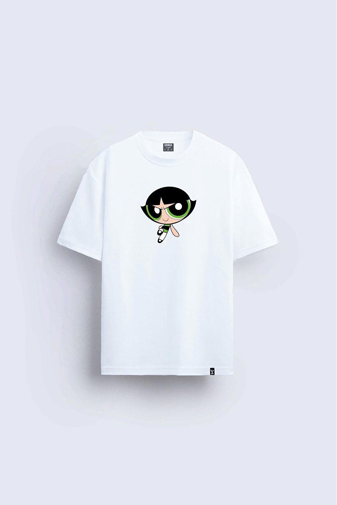 The Powerpuff Girls Buttercup Özel Tasarım Baskılı Beyaz Tişört T-shirt