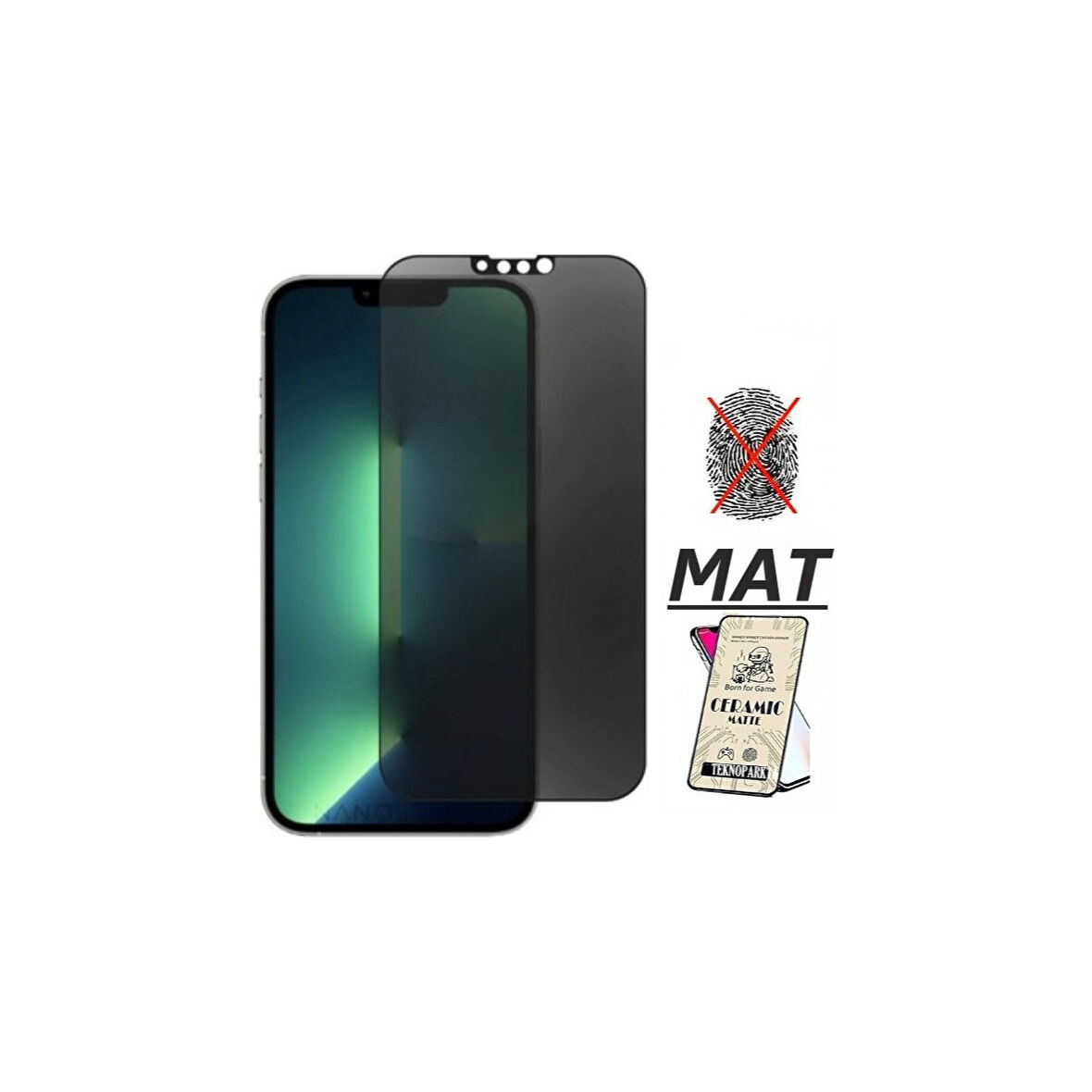 Apple iPhone 13 Apple iPhone 13 Pro Mat Seramik Cam Nano Esnek Kırılmaz Full Tam Kaplayan Ekran Koruyucu