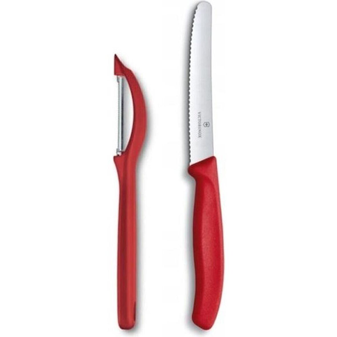 Victorinox Kırmızı Ikili Set / Yan Soyacak ve 11 cm Bıçak