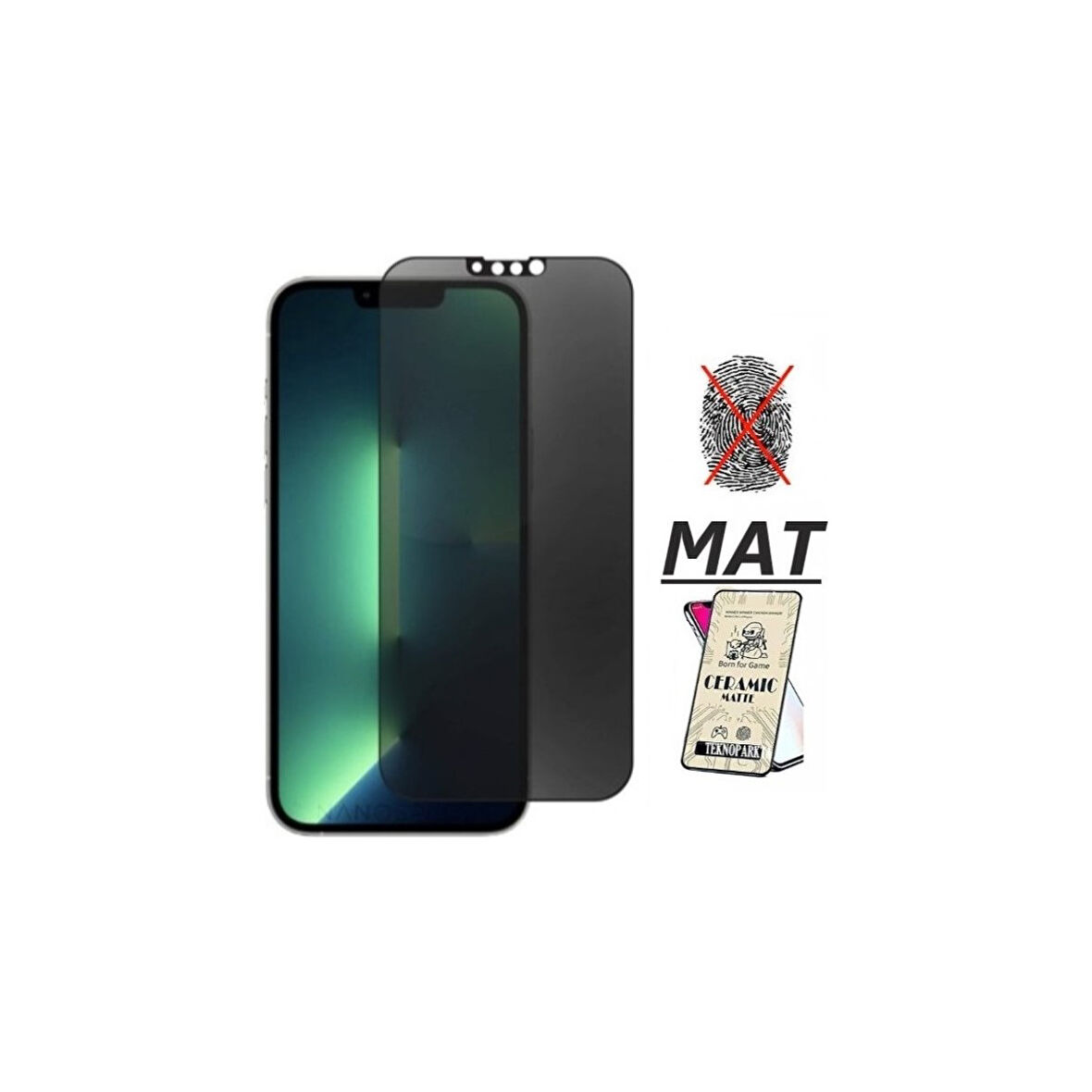 Iphone 13 Mat Ekran Seramik Tam Kaplayan Kırılmaz Cam Nano Ekran Koruyucu