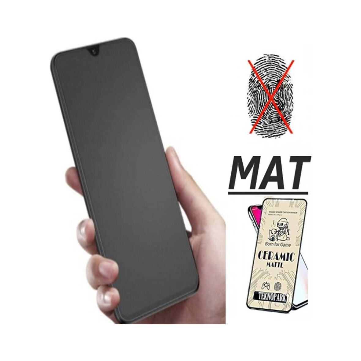 Oppo A15 Mat Ekran Seramik Tam Kaplayan Kırılmaz Cam Nano Ekran Koruyucu