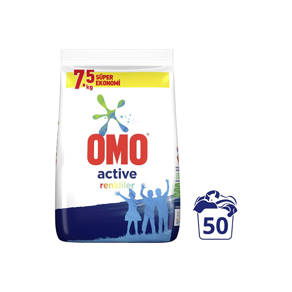 OmoActive Renkliler Toz Deterjan 7.5 kg