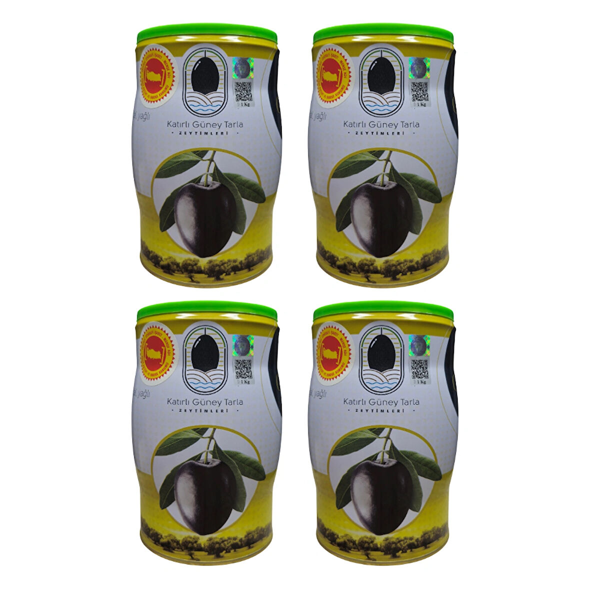 Katırlı Köyü Gemlik Coğrafi İşaretli L Boy Yöresel Katkısız Siyah Zeytin 4 Adet 1 KG