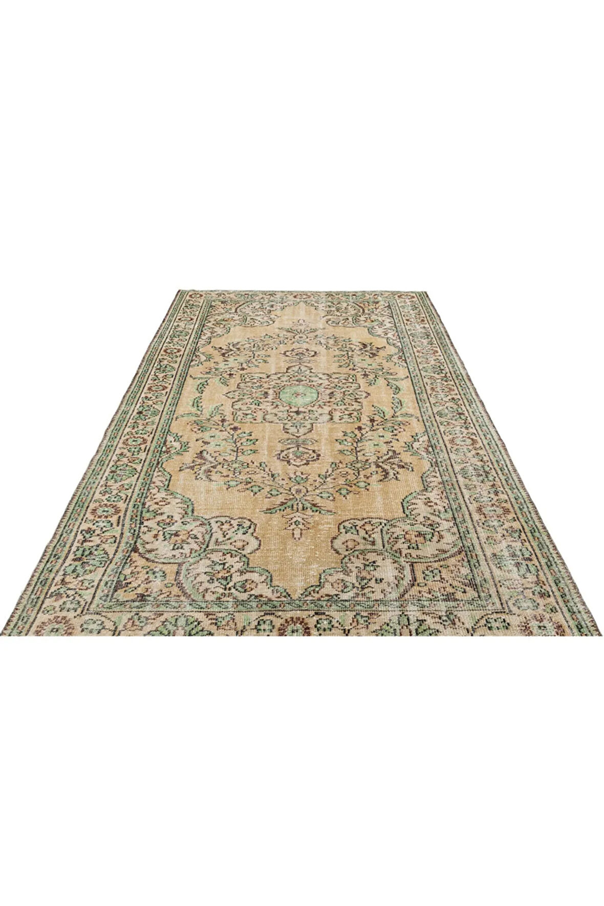 Bej Rengiyle Evinizi Süsleyen Eskitme Vintage Halı 190 X 257