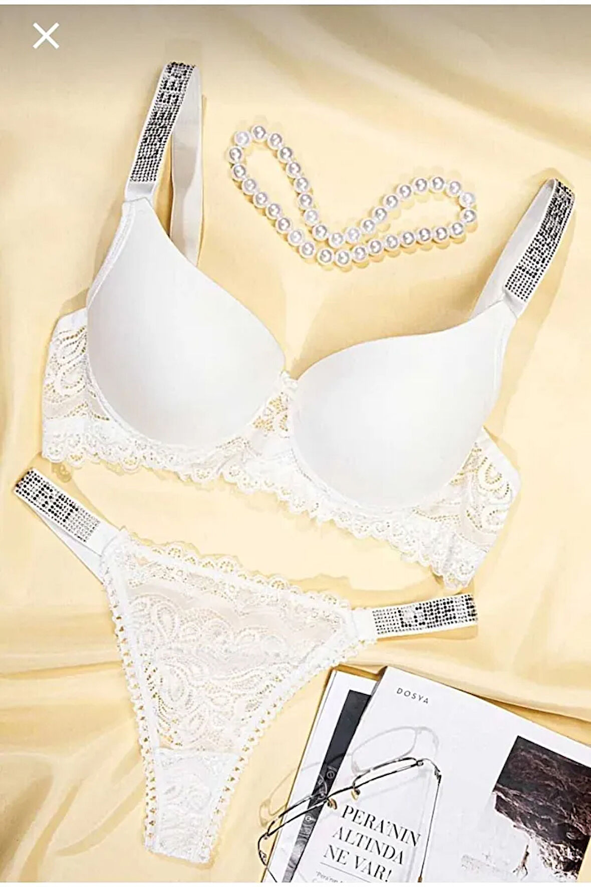 Taş Detaylı Mikro Sütyen Takımı -250