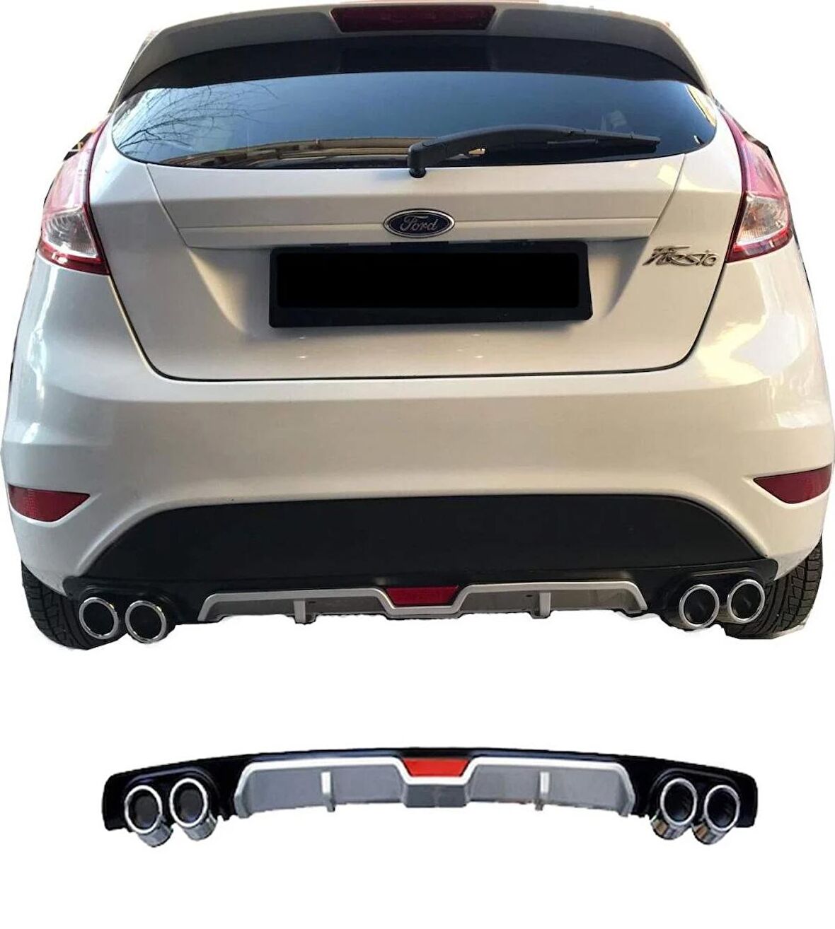 Ford Fiesta uyumlu üniversal difüzör Siyah 2009-2016 arası