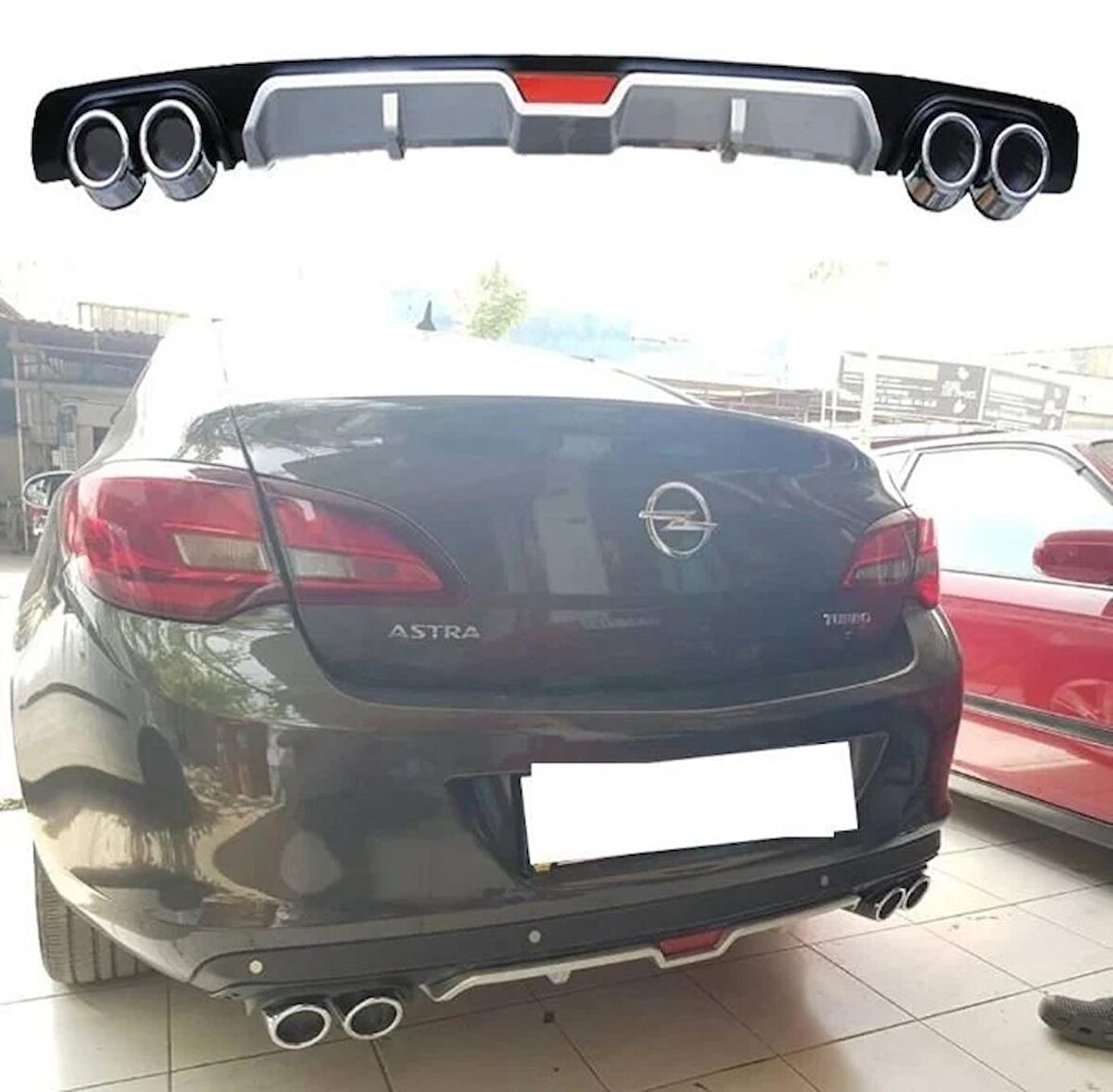 Opel Astra J hb-sd uyumlu üniversal difüzör Gri 2010+ sonrası